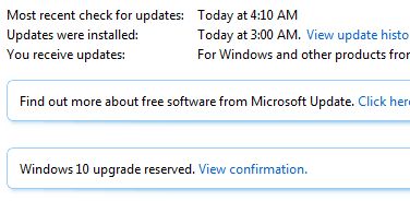 Windows 10 from Windows Update