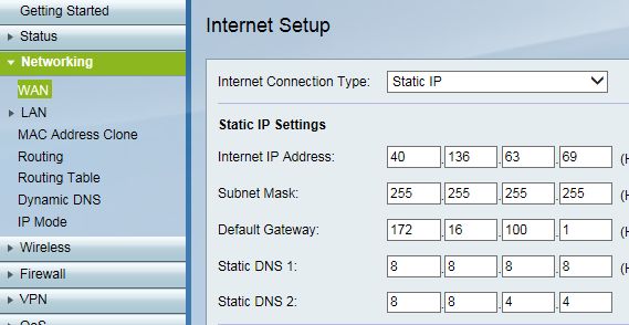 router settings